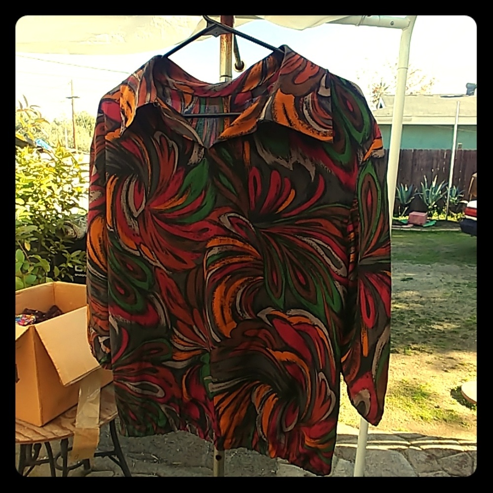 Retro Multi-Color Blouse